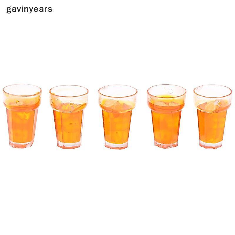 5 Peças 1 : 12 Casa De Bonecas Em Miniatura Comida Limão Xícaras De Chá Boneca Bebidas Modelo Brinquedo