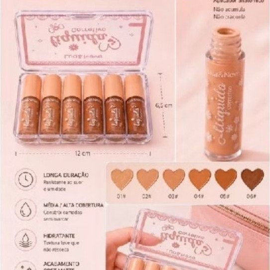 Corretivo Líquido Under Eye Ruby Kisses - Alta Cobertura, Hidratação e Resistente à Água