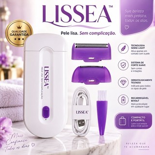 LISSEA™ Depilador Elétrico Feminino Recarregável Bivolt | Aparador de Pelos Corporal Portátil