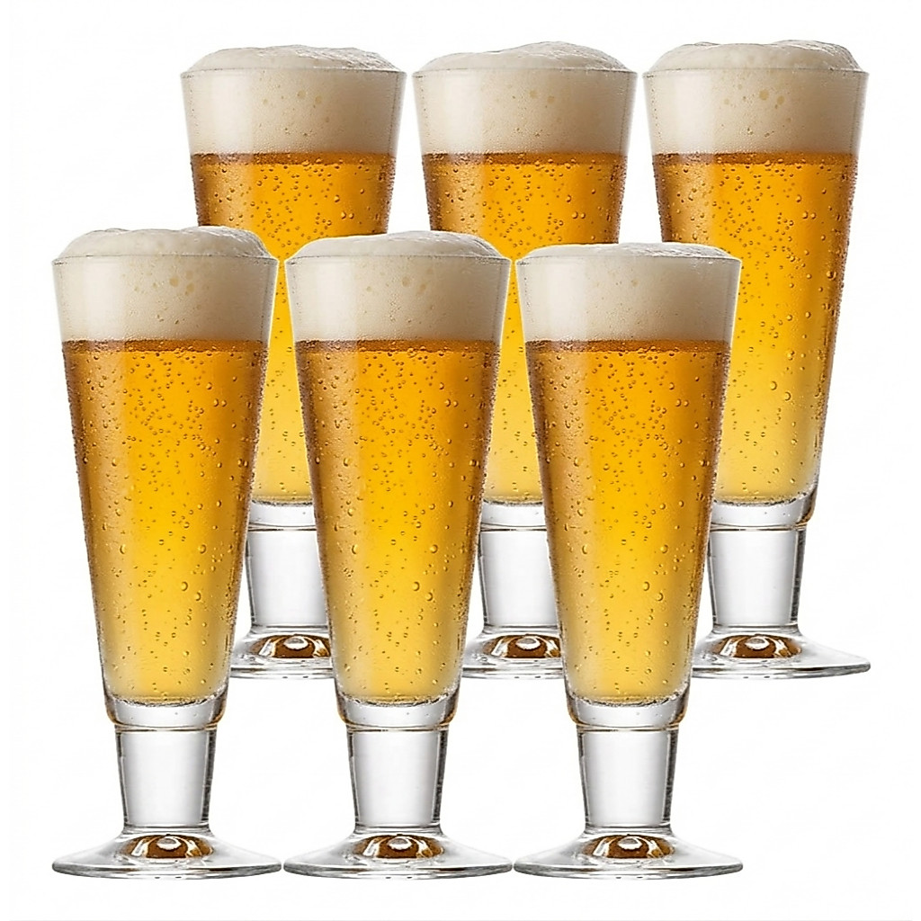 Jogo 6 Taças de Cristal Salsa Cerveja 465ml, Taças de Cristal para Cerveja - Ruvolo