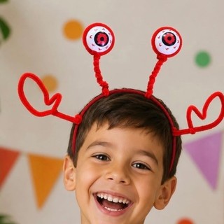 Tiara Maluca Monstro | Unidade | Cores Sortidas, Olhinhos, Cabelo Maluco, Infantil, Arquinho, Escola, Pegadinha, Cosplay
