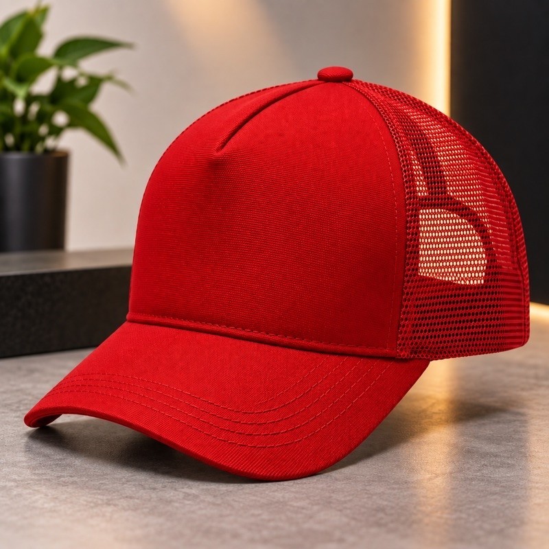 Boné Trucker Preta Telinha Preto Masculino Regulável Ajustável Vermelho Branco Azul Royal — imagem 2 de 2