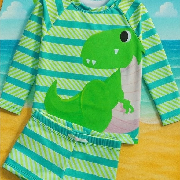 Conjunto Sunga Infantil Com Blusa Proteção Uv50 Térmica