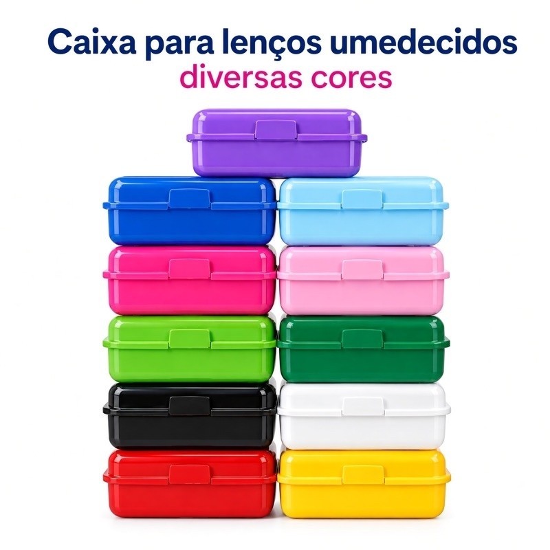 Caixa para Lenços Toalhas Umedecidas Diversas Cores Porta Lenços Umedecidos