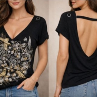 camiseta feminina costas nua costas abertas