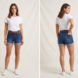 Shorts Jeans Feminino Mom Fit com Modelagem Confortável