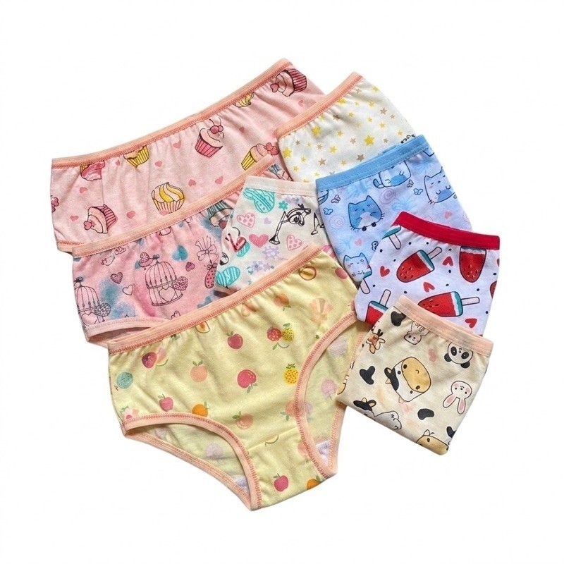 Kit Calcinha infantil Tecido leve Confortável Forro 100% Algodão 10-5 Cores Sortidas P M G GG