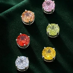 Pingente Rose Cut 10mm em Prata 925 – Variadas Cores