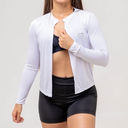 Casaquinho Feminino com Proteção UV para Academia e Atividades ao Ar Livre
