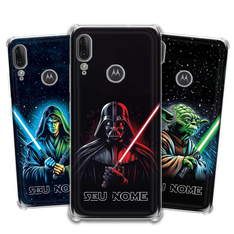 Capa Capinha - Motorola Moto E6 Plus - Star Wars Personalizada com Nome