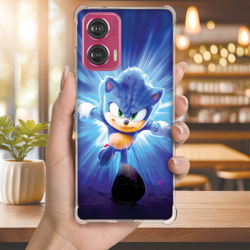 Capa Capinha MOTO G75 G73 G71 G62 G60S G60 G55 G54 G52 G50 G42 Anti-impacto Personalizada gamer SONIC (4155)