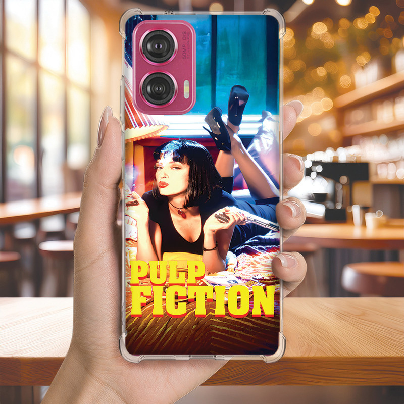 Capa Capinha MOTO G75 G73 G71 G62 G60S G60 G55 G54 G52 G50 G42 Anti-impacto Personalizada cult PULP fiction (4243)