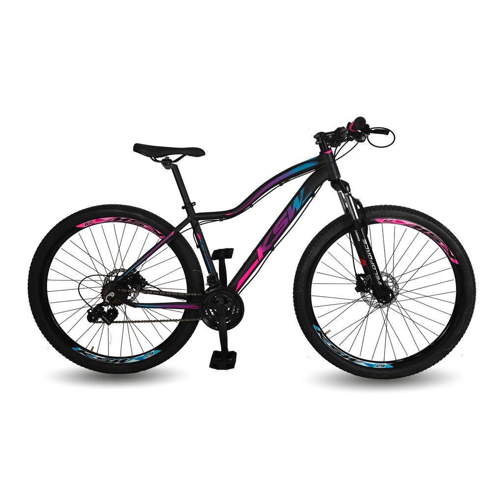 Bicicleta Aro 29 Ksw 21 Marchas Freio Hidráulico e Trava