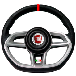 Volante Esportivo Gti Azul Emblema Logo Vermelho Itália Anel Vermelho Uno Fire Palio Siena Punto