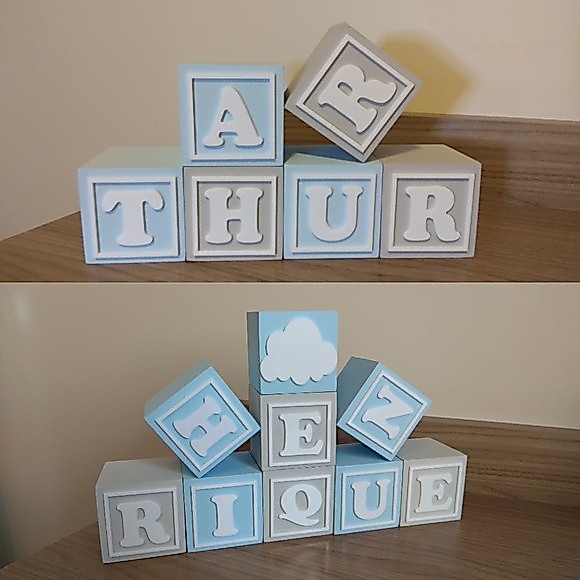 Cubos Dado Mdf Moldura Nome Bebê Infantil Dm Terra Brasil Quarto Decoração Dado Letra