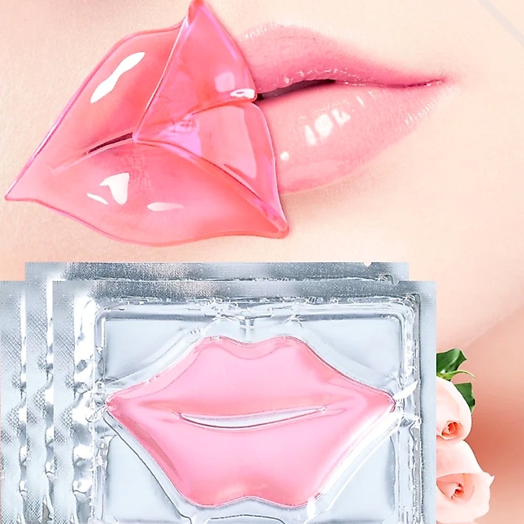 Kit 30 Máscaras Hidratante Labial Boca Com Colágeno Nutrição Para os Lábios Brilho e Maciez