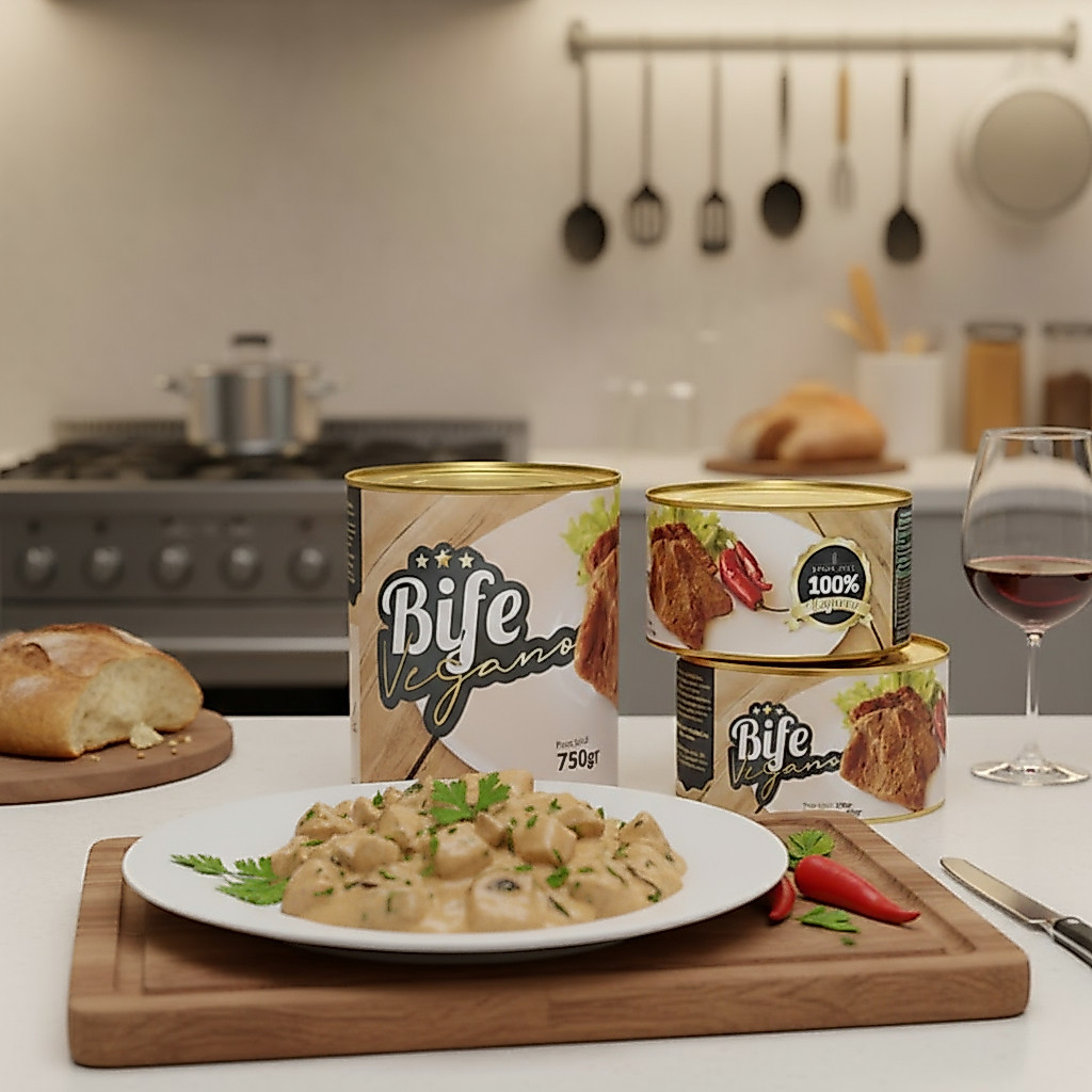 Bife 100% Vegano para Dietas Vegetariana - 750g