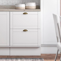 Balcão Milla MDF 2 Gavetas Branco 60cm Carraro