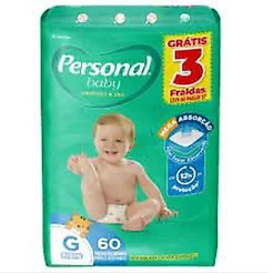 Fralda Personal Baby Hiper pacote G De 8kg à 12,5kg