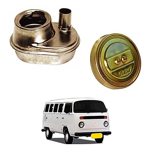 Tubo Abastecimento Oleo Motor + Tampa Kombi 1984 A 1995