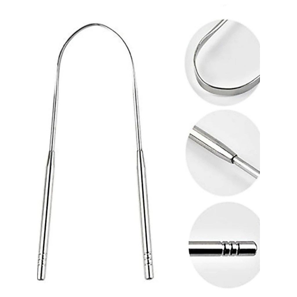 1/2/3 Limpador de Lingua Removedor Aço Inox mal hálito Saúde Bucal Higiene Anti Bacteria saburra lingual