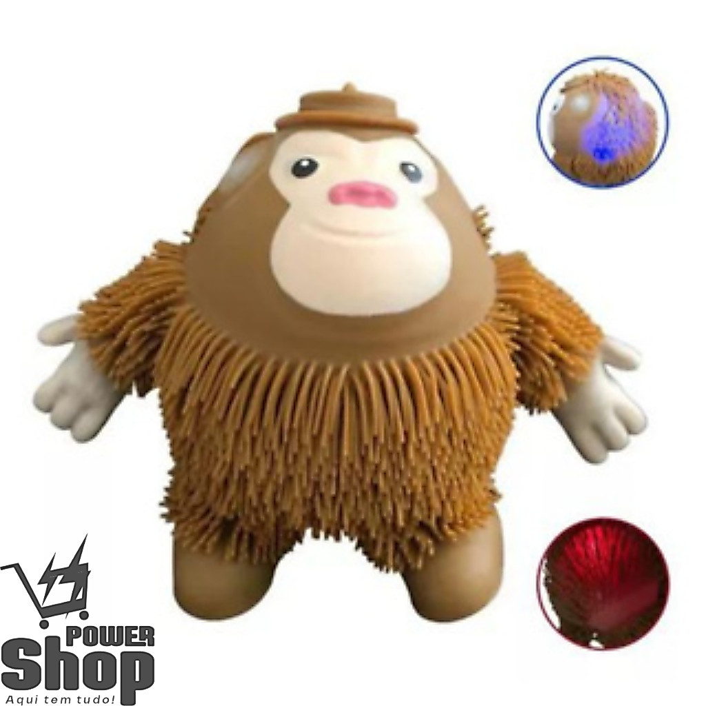 Brinquedo Boneco Squish Anti Stress Macaco Para Autistas De Apertar Com Led Brinquedo Ant Stress Brinquedo Sensorial
