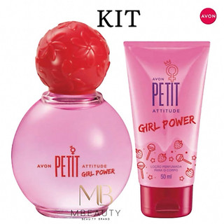 Kit Avon Petit Attitude Girl Power Colônia + Loção Corporal Petit Girl Power.