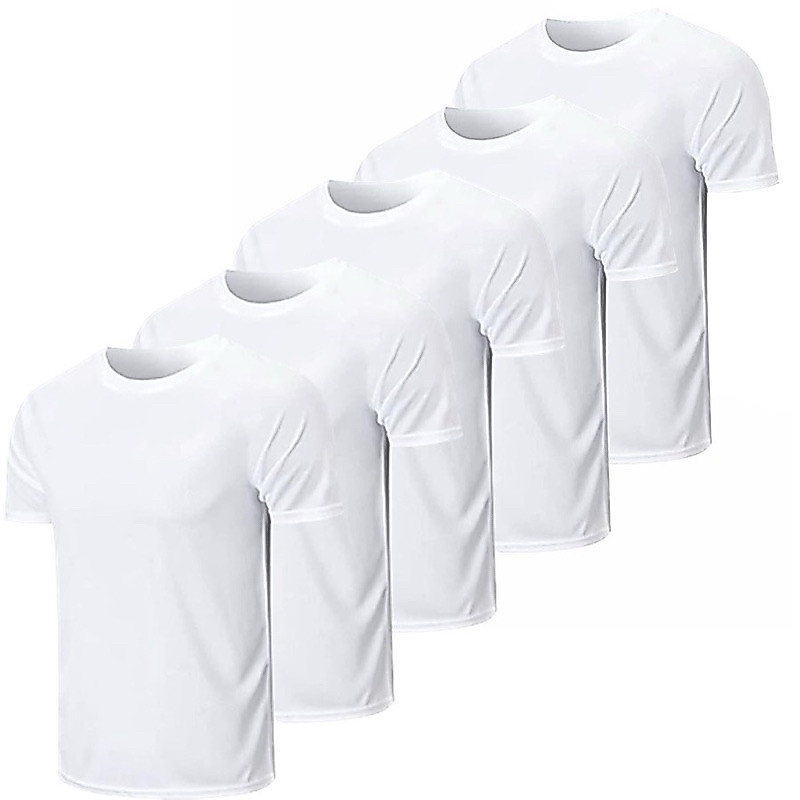 Kit 5 Camisetas premium 100% Poliester Premium Básica Uniforme sublimação - Não amassa e não pega bolinha | envio rápido