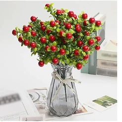 Planta e Flores Galho com frutas artificiais Cereja SD801571