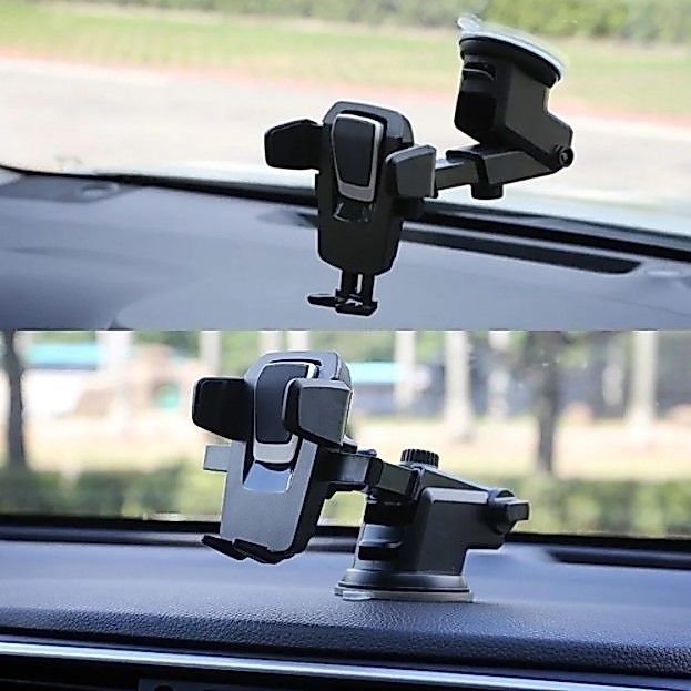 PROMOÇAO！Suporte Celular Gps Carro Veicular Trava Automática Resistente Ajuste Rotação Base