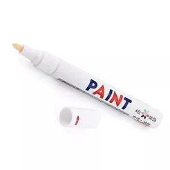 Caneta Reparadora Paint Tira Riscos Rejunte Pinta Pneu De Carro Placa Branco Vermelho Prata E Preto