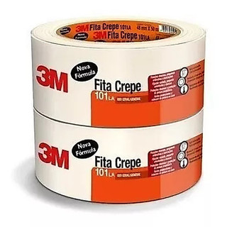 2 Rolos Fita Crepe 3m 101la 48mmx50m Nova Formula