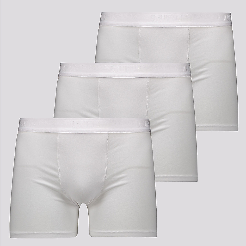 Kit de 3 Cuecas Boxer Lupo Elastic Soft Branca