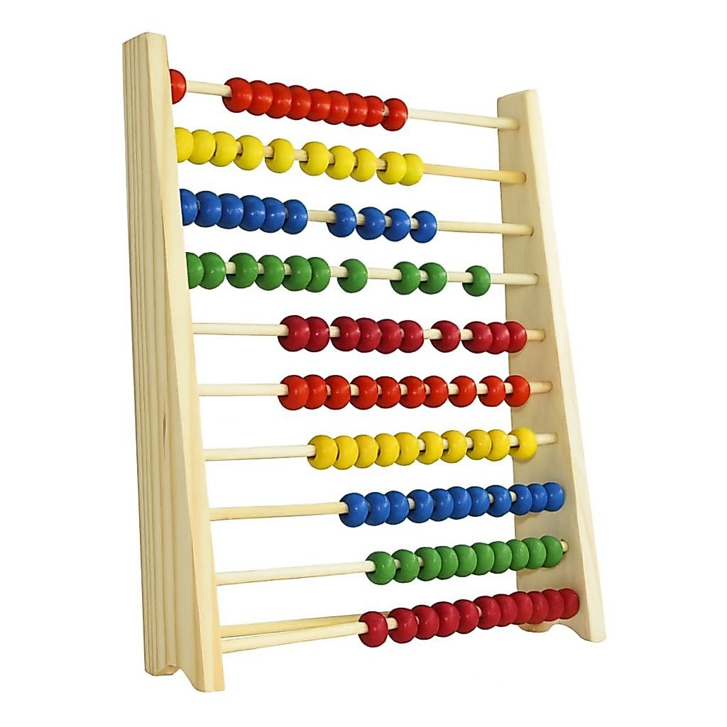 Ábaco De Madeira 10 Colunas Brinquedo Infantil Educativo Desenvolvimento