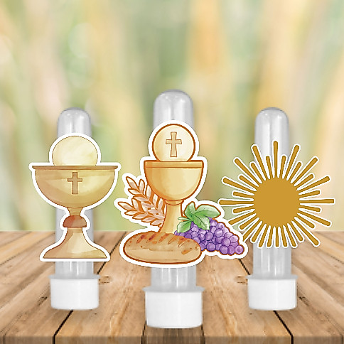 Aplique Simples PRIMEIRA EUCARISTIA  – Lembrancinhas Divertidas para Sua Festa! 6x4 cm - Sortidos