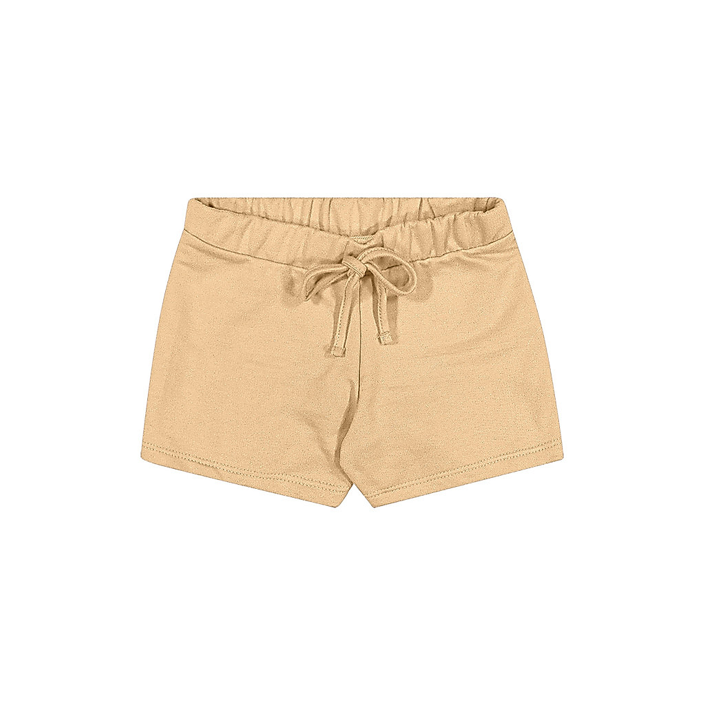 Shorts Infantil Menina em Moletom sem Felpa Elian Laranja