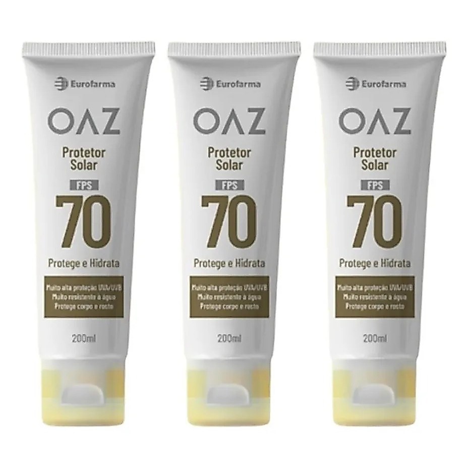 KIT C/ 3 PROTETOR SOLAR OAZ 200ML