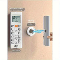 Suporte Parede Adesivo Gancho Imã Organizador Controle Remoto Tv Ar Magnético Fixador Sem Furar Resistente Roteador