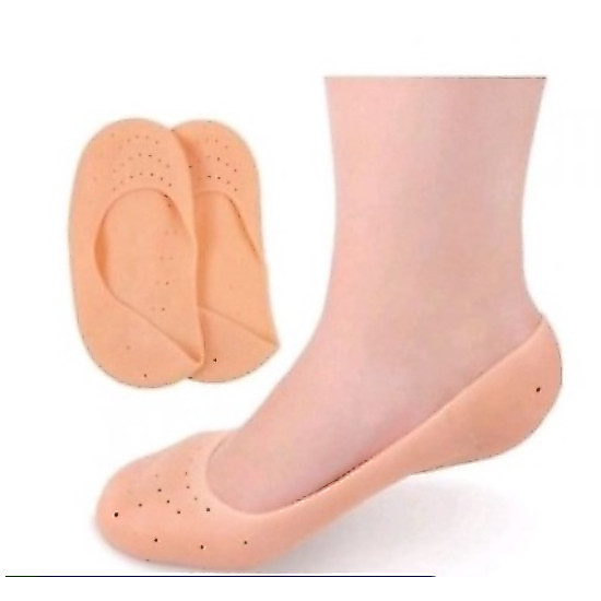 Meia Silicone Hidratante Pé Calcanhar Antiderrapante Aumento Pes Protetor Silicone Pe Sapato Par De Meia Palmilha