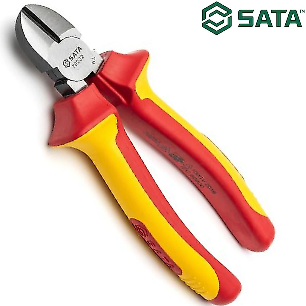 Alicate Corte Diagonal VDE 6" SATA – Segurança e Precisão em suas mãos