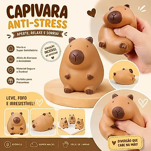 Taba Squishy Capivara Alívio Apertar Anti-stress Tiktok Capivara