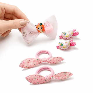 Kit Pequena Sereia – 5 Peças | Laço, Presilhas e Tic Tac Infantil | Delicado, Encantador e Pronto para Usar e Presentear