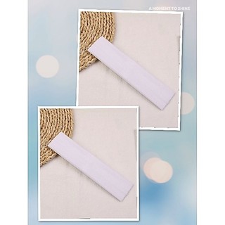 KIT 2 FAIXAS DE CABELO EM TECIDO SUPLEX, ACADEMIA ESPORTE BALLET MAQUIAGEM, NA COR: BRANCA.