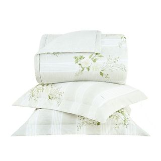 Kit Colcha Queen Buddemeyer Gran Percalle Blanche Estampado 3 peças