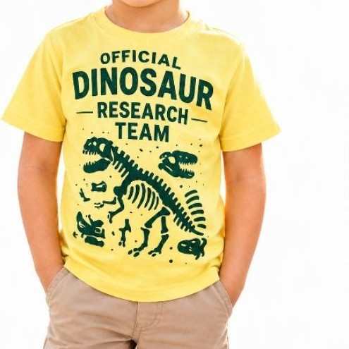 camiseta Infantil masculina infantil manga curta 100% algodão estampa Dinossauro Jurassic Tamanho 1 ao 8