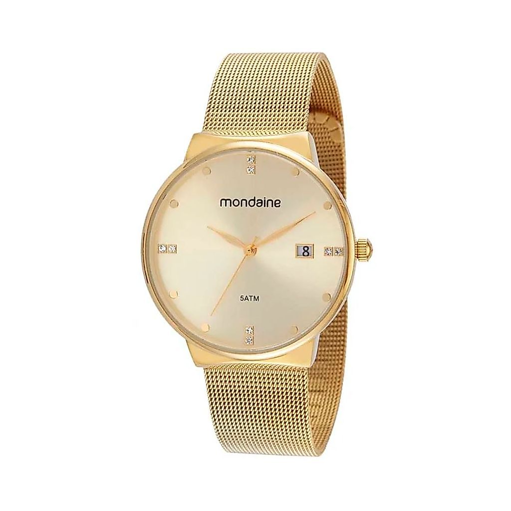RELÓGIO MONDAINE FEMININO DOURADO 32349LPMVDE1