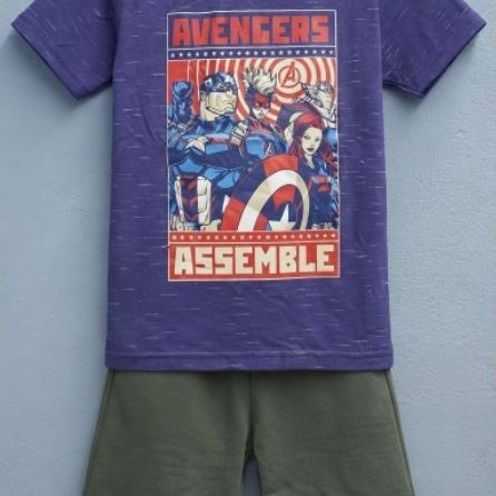 Conjunto Infantil Menino Verão Personagem Camiseta e Short Roupa Infantil Masculina