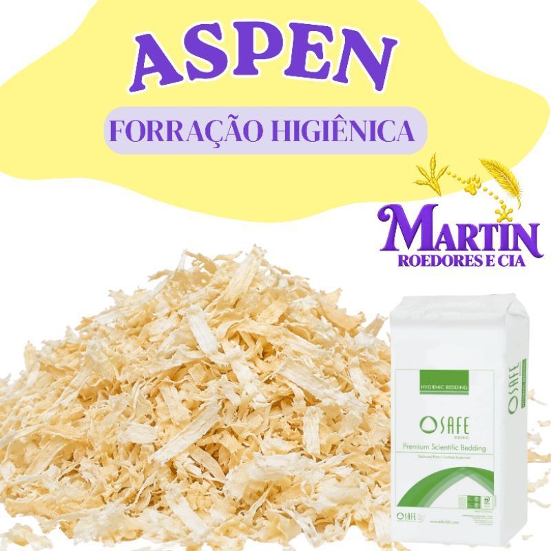 Substrato Aspen flakes para hamster roedores gerbil répteis terrários