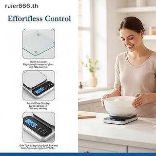 ruier 10kg Balança De Cozinha Cozimento Grama Peso Display LCD Recarregável Mesa Eletrônica Pessoal Saudável Dieta Alime