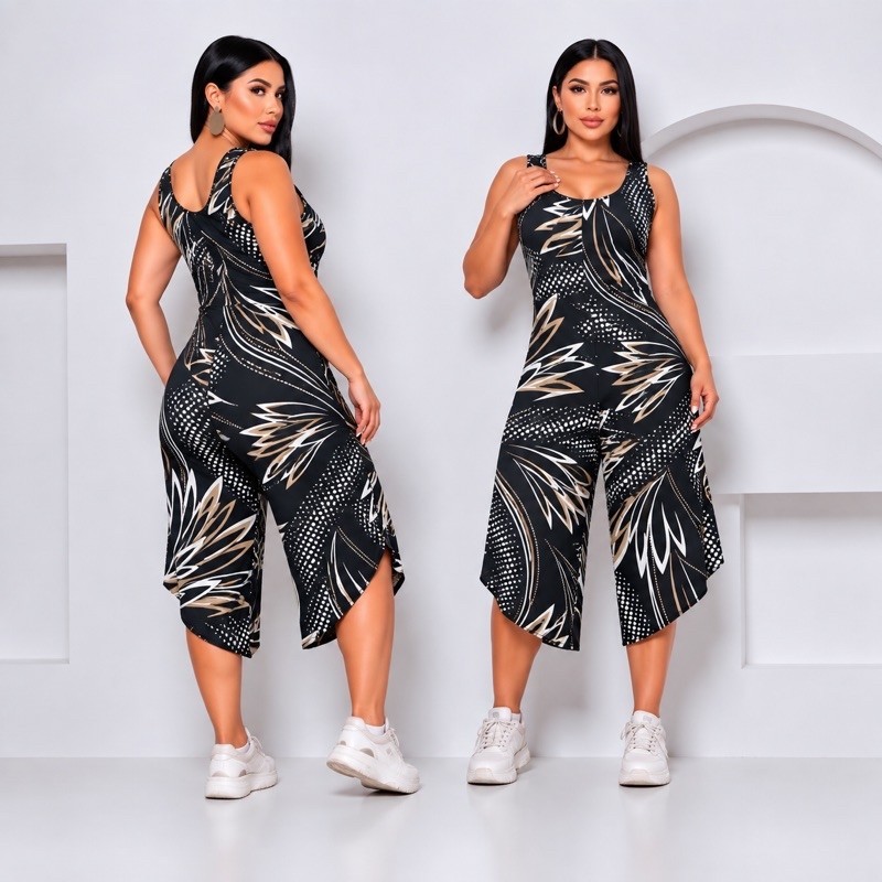 macacão envio Rápido casual midi  pantacurt listrado festa soltinho moda feminino lançamento mais vendidos